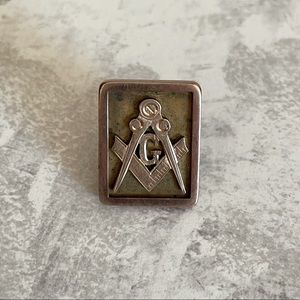 One Antique Masonic Cufflink